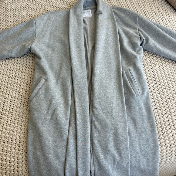 My Outfit Online-Oversized Sweat Cardigan. Heather Grey M/L - Picture 3 of 4